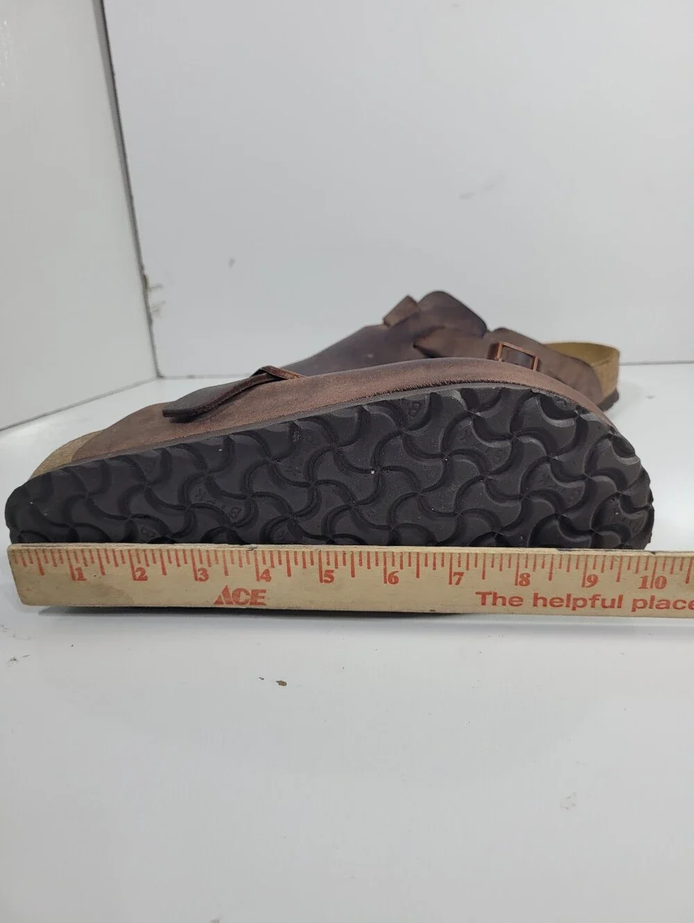 Birkenstock Boston Habana Brown Leather Clogs Regular Wide Size 39 US W8 M6 SFB